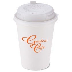 View a larger, more detailed picture of the Paper Hot Cold Cup - 12 oz w Traveler Plus Lid