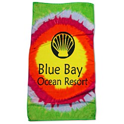 View a larger, more detailed picture of the Tie Dye Beach Towel - Teardrop
