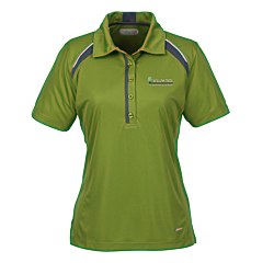 View a larger, more detailed picture of the Quinn Color Block Textured Polo - Ladies 