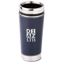 View a larger, more detailed picture of the Leatherette Tumbler - 16 oz - Screen - 24 hr