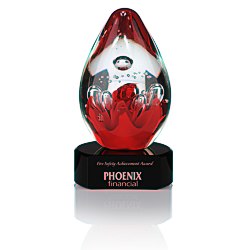 View a larger, more detailed picture of the Lava Art Glass Award - Black Base