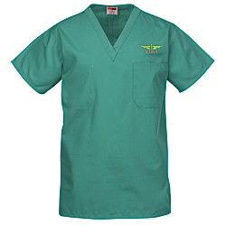 View a larger, more detailed picture of the Cornerstone Reversible V-Neck Scrub Top - Embroidered