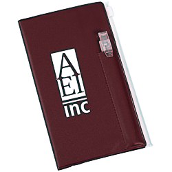 View a larger, more detailed picture of the Memo Book w Zip Close Pocket - Opaque