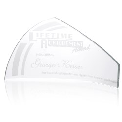 View a larger, more detailed picture of the Pennant Starfire Glass Award - 6 