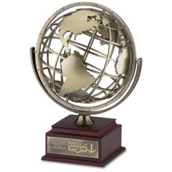 View a larger, more detailed picture of the Spinning Globe Achievement Award