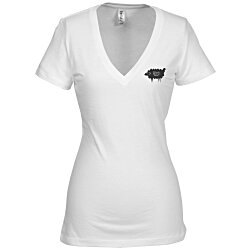 View a larger, more detailed picture of the Bella Jersey Deep V-Neck T-Shirt