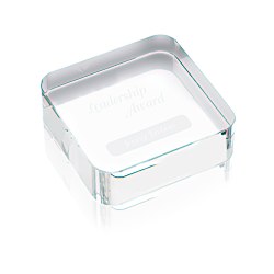 View a larger, more detailed picture of the Square Crystal Paperweight