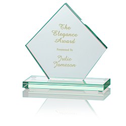 View a larger, more detailed picture of the Diamond Jade Glass Award - 5 