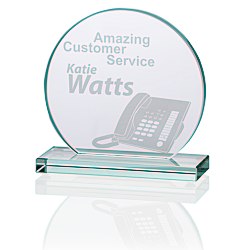 View a larger, more detailed picture of the Orbit Jade Glass Award - 5 