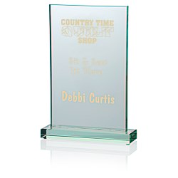 View a larger, more detailed picture of the Panel Jade Glass Award - 10 