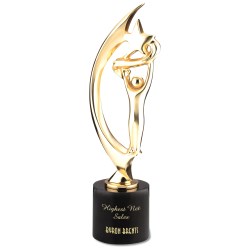 View a larger, more detailed picture of the Showstopper Cast Metal Achievement Award - 14 - 24K Gold