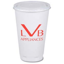 View a larger, more detailed picture of the Trophy Hot Cold Cups w Straw Slotted Lid - 16 oz 