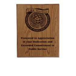 View a larger, more detailed picture of the Simulated Oak Plaque - 15 