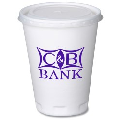 View a larger, more detailed picture of the Trophy Hot Cold Cups w Straw Slotted Lid - 12 oz - Low Qty