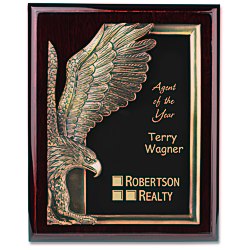 View a larger, more detailed picture of the Majestic Eagle Plaque - 13 - Cherry