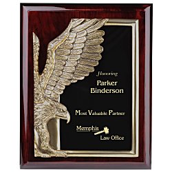 View a larger, more detailed picture of the Majestic Eagle Plaque - 10 - Cherry