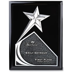 View a larger, more detailed picture of the Soaring Star Plaque - 9 - Black