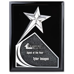 View a larger, more detailed picture of the Soaring Star Plaque - 10 - Black