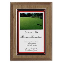 View a larger, more detailed picture of the Walnut Finished Wood Plaque w Digital Print - 7 