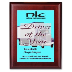 View a larger, more detailed picture of the Cherry Finished Wood Plaque w Digital Print - 9 