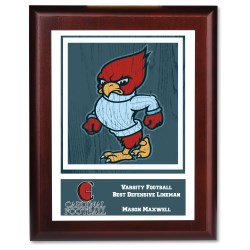 View a larger, more detailed picture of the Cherry Finished Wood Plaque w Digital Print - 10 