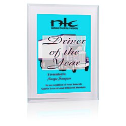 View a larger, more detailed picture of the Glass Plaque w Digital Print - 9 