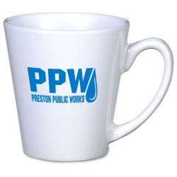 View a larger, more detailed picture of the Short Latte Mug - 12 oz - White - 24 hr