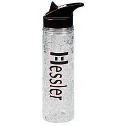 View a larger, more detailed picture of the Crackle Gel Freezable Sport Bottle - 20 oz 