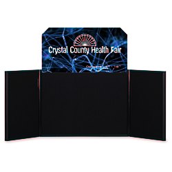 View a larger, more detailed picture of the Briefcase Tabletop Display w Octagon Header - 18 x 48 