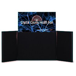 View a larger, more detailed picture of the Briefcase Tabletop Display w Rectangular Header - 18 x 48 