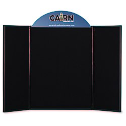 View a larger, more detailed picture of the Briefcase Tabletop Display w Curved Header - 32 x 48 