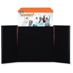 View a larger, more detailed picture of the Briefcase Tabletop Display w Octagon Header - 24 x 48 
