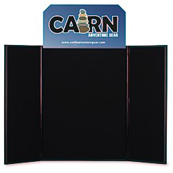 View a larger, more detailed picture of the Briefcase Tabletop Display w Octagon Header - 32 x 48 