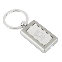 View a larger, more detailed picture of the Metal Lighted Key Tag - Rectangle - Closeout