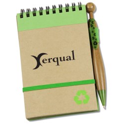 View a larger, more detailed picture of the Natural Jotter w Bamboo Swanky Pen - Closeout