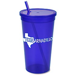 View a larger, more detailed picture of the Stadium Cup w Lid & Straw - 32 oz - Jewel