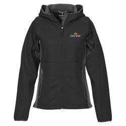View a larger, more detailed picture of the Ferno Color Block Soft Shell Hooded Jacket - Ladies 