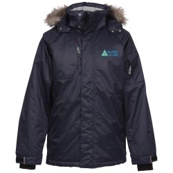 View a larger, more detailed picture of the Eversum Insulated Faux Fur Trim Hooded Jacket - Men s