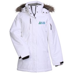 View a larger, more detailed picture of the Eversum Insulated Faux Fur Trim Hooded Jacket - Ladies 