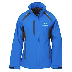 View a larger, more detailed picture of the Ortega Color Block Insulated Soft Shell Jacket - Ladies 