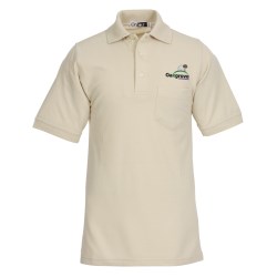 View a larger, more detailed picture of the Madera Pique Pocket Polo