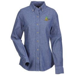 View a larger, more detailed picture of the Button Collar Chambray Shirt - Ladies 