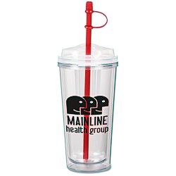 View a larger, more detailed picture of the Infuser TakeOut Tumbler w Straw - 16 oz 