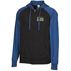 View a larger, more detailed picture of the Independent Trading Co 4 5 oz Raglan Full Zip Hoodie