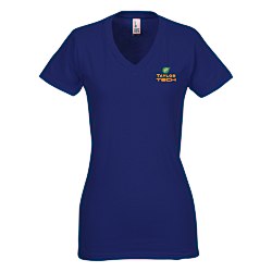 View a larger, more detailed picture of the District Concert V-Neck Tee - Ladies - Colors - Emb