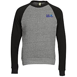 View a larger, more detailed picture of the Alternative Unisex 6 4 oz Champ Color-Blocked Fleece Crew