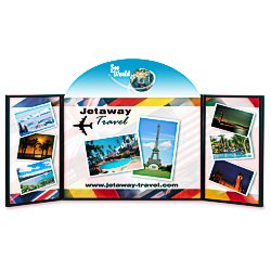 View a larger, more detailed picture of the Briefcase Tabletop Display w Curved Header - 24 x 64 - FC