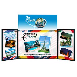 View a larger, more detailed picture of the Briefcase Tabletop Display w Rect Header - 24 x 64 - FC