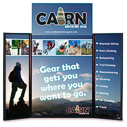 View a larger, more detailed picture of the Briefcase Tabletop Display w Rect Header - 32 x 48 - FC