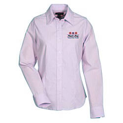 View a larger, more detailed picture of the Garnet Striped Dress Shirt - Ladies 
